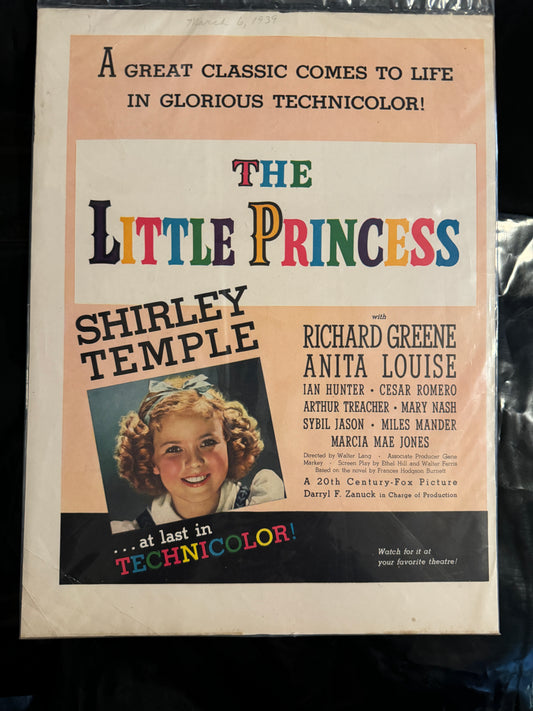 Shirley Temple "The  Little Princess" 1939 Print Ad