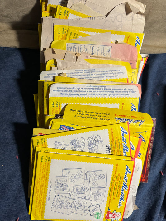 Aunt Martha's & Other Heat Transfers Lot of 36+