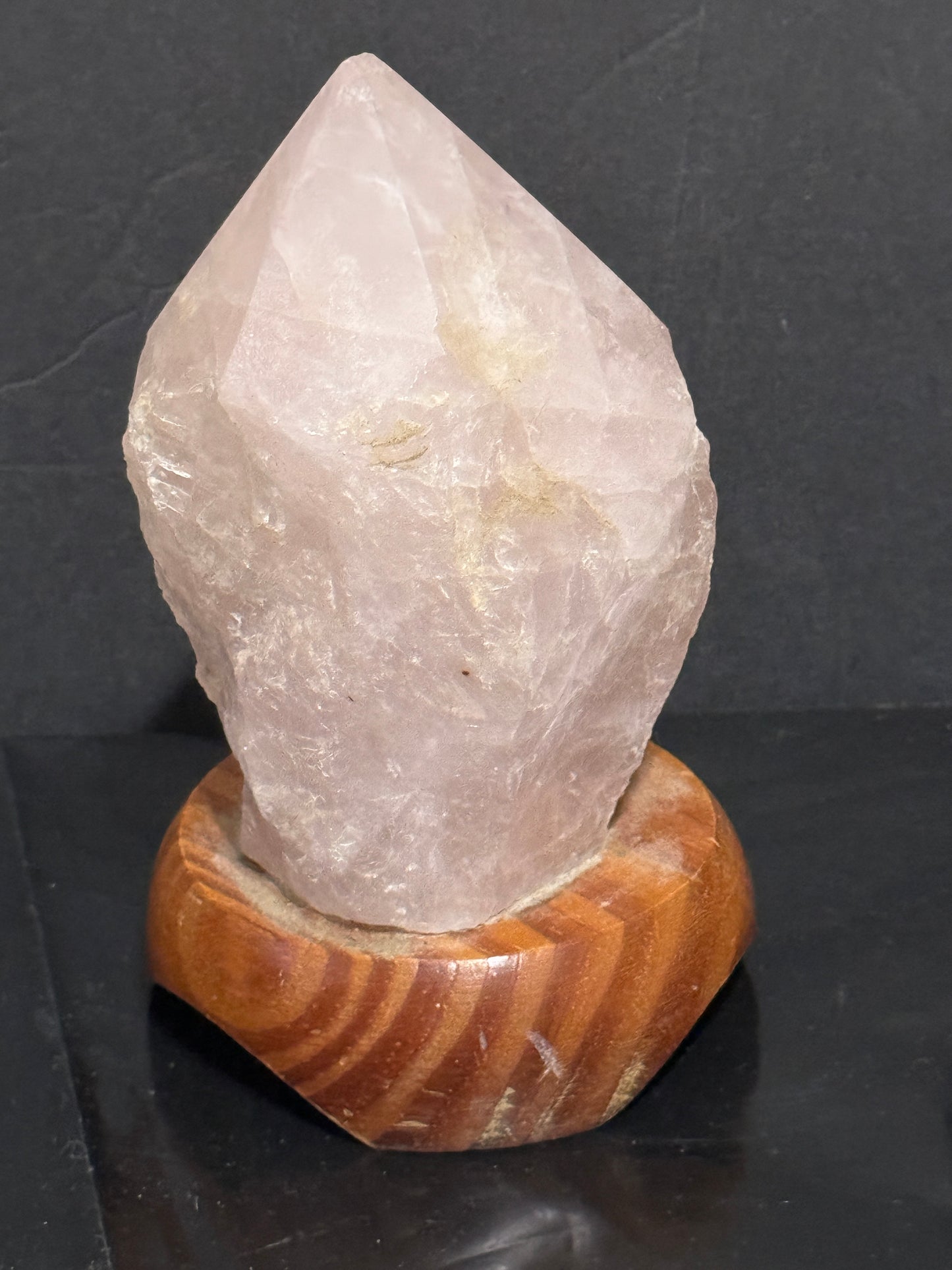 Rose Quartz Polished Point Top Lamp Light No Cord