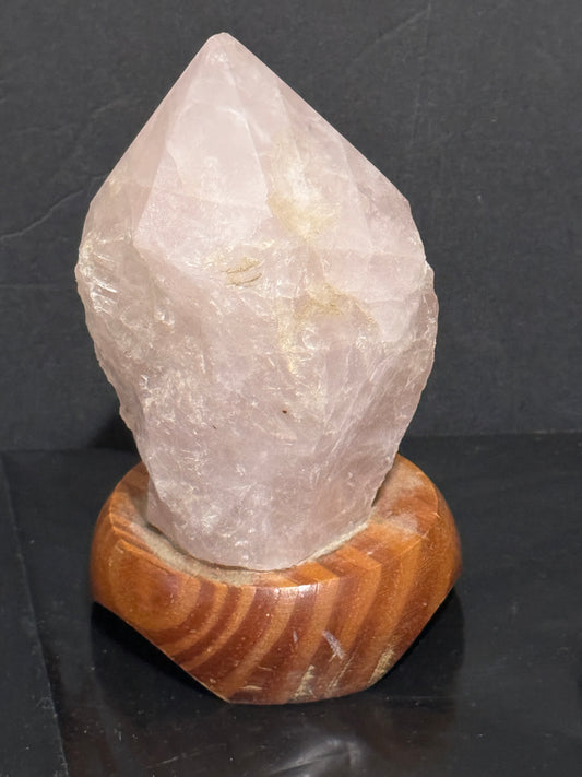 Rose Quartz Polished Point Top Lamp Light No Cord