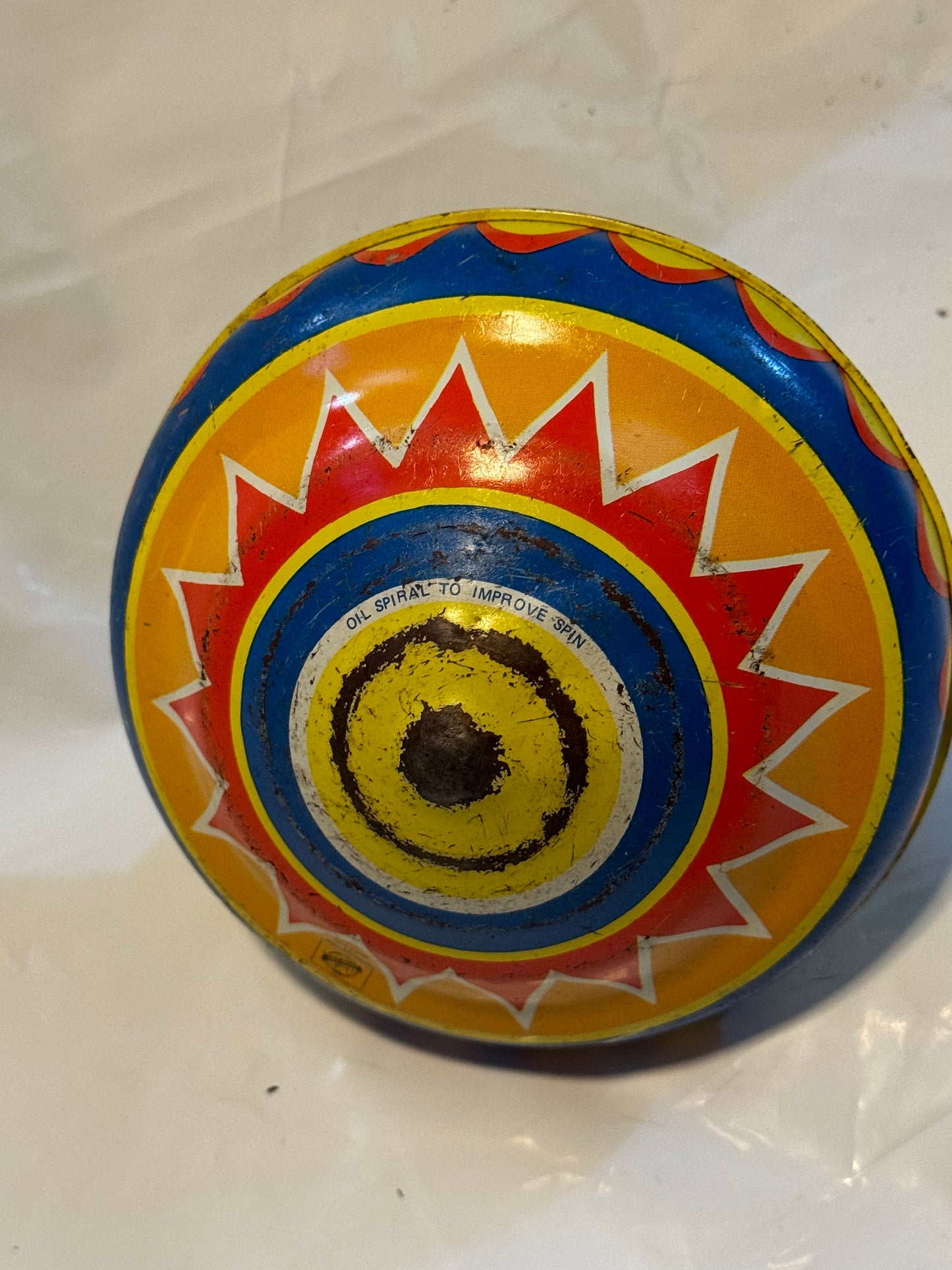 Ohio Arts USA Metal & Wood  Toy Spinner Circus Train Motif Colorful vintage