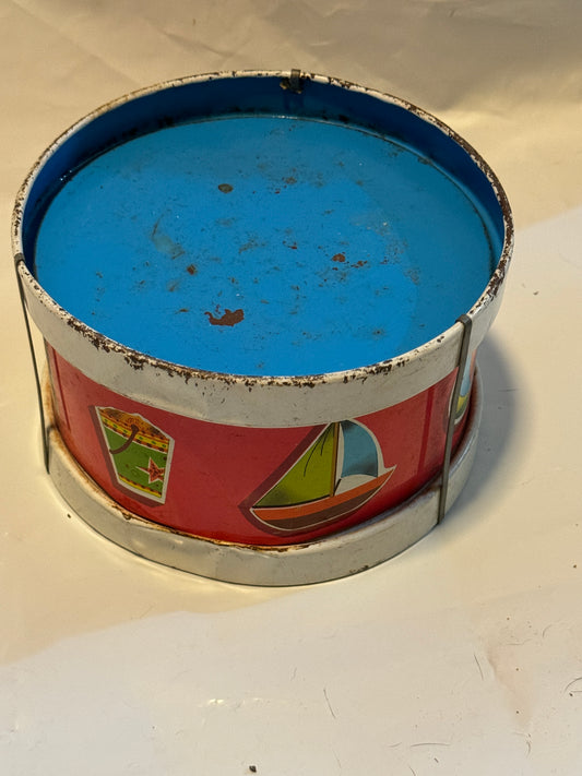 Ohio Art, Tin/Metal/Litho Child's Toy Drum-Vintage 1960's