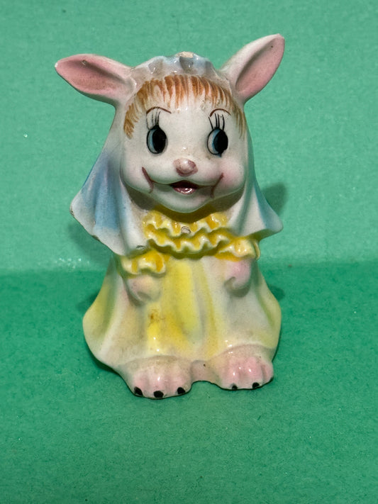 Bunny Bride Salt Or Pepper Shaker (1) Japan Vintage