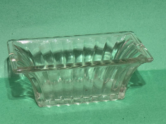 Elegant Crystal Sloped Sided Rectangular Dish - Vintage