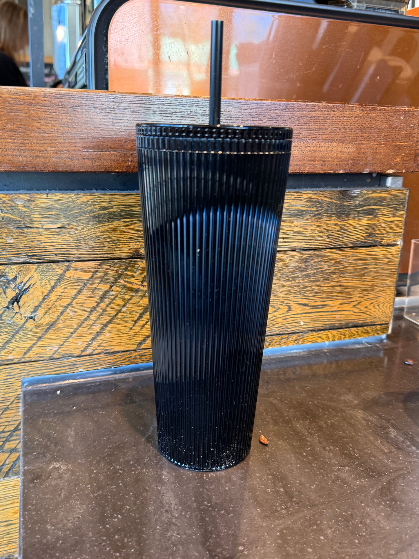 Starbucks 2024 Elegant Black Pleated Cold Cup - NEW