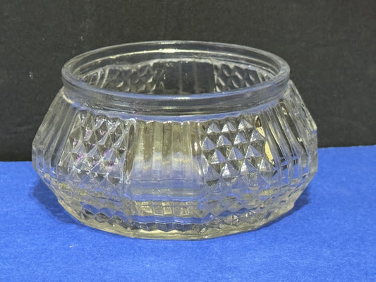 Pressed Glass Vanity Powder Jar or Trinket Dish Depression Glass Rare Vintage