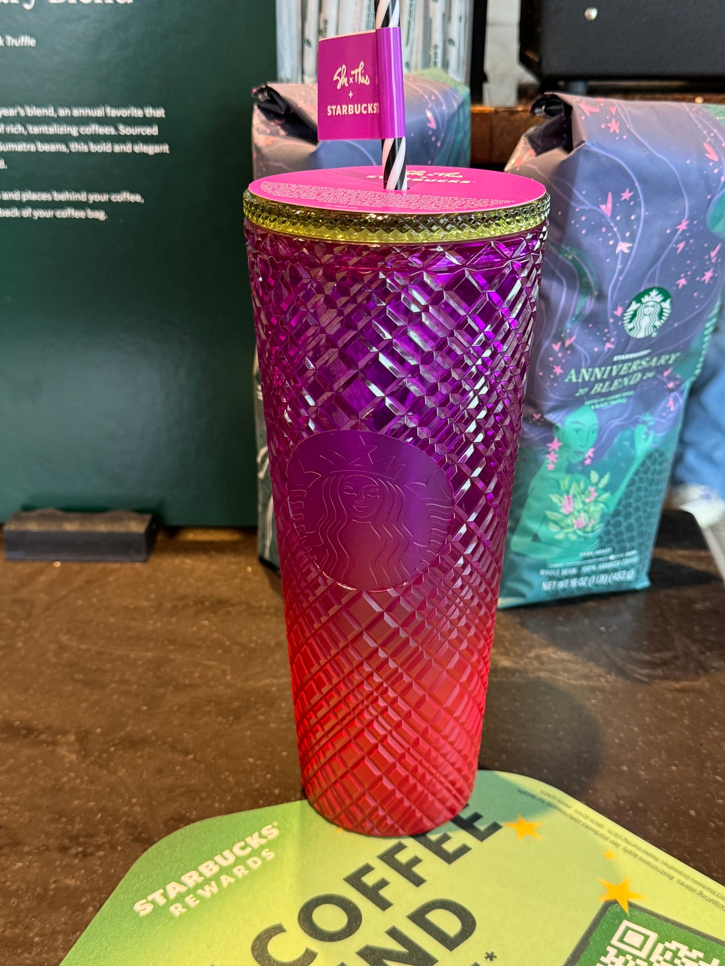 Starbucks 2024 Spring Edition Gemstone Gradient Jeweled Tumbler 24oz Venti - New