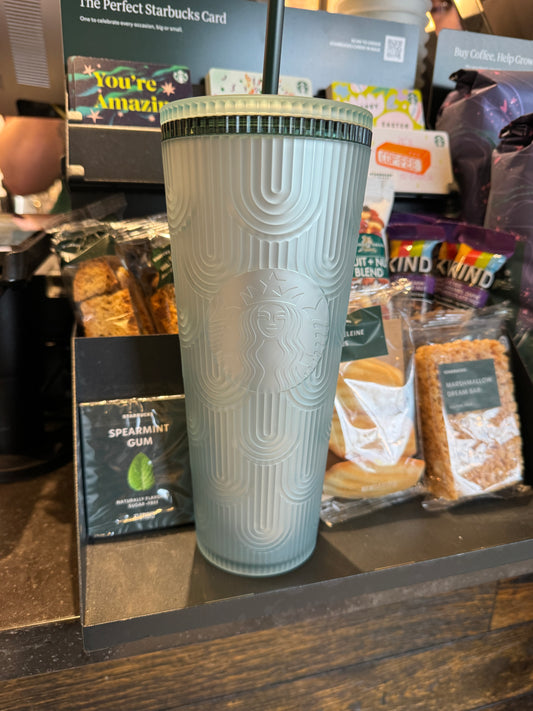 New 2024 Spring Teal Iridescent Tumbler Collection  Starbucks VENTI