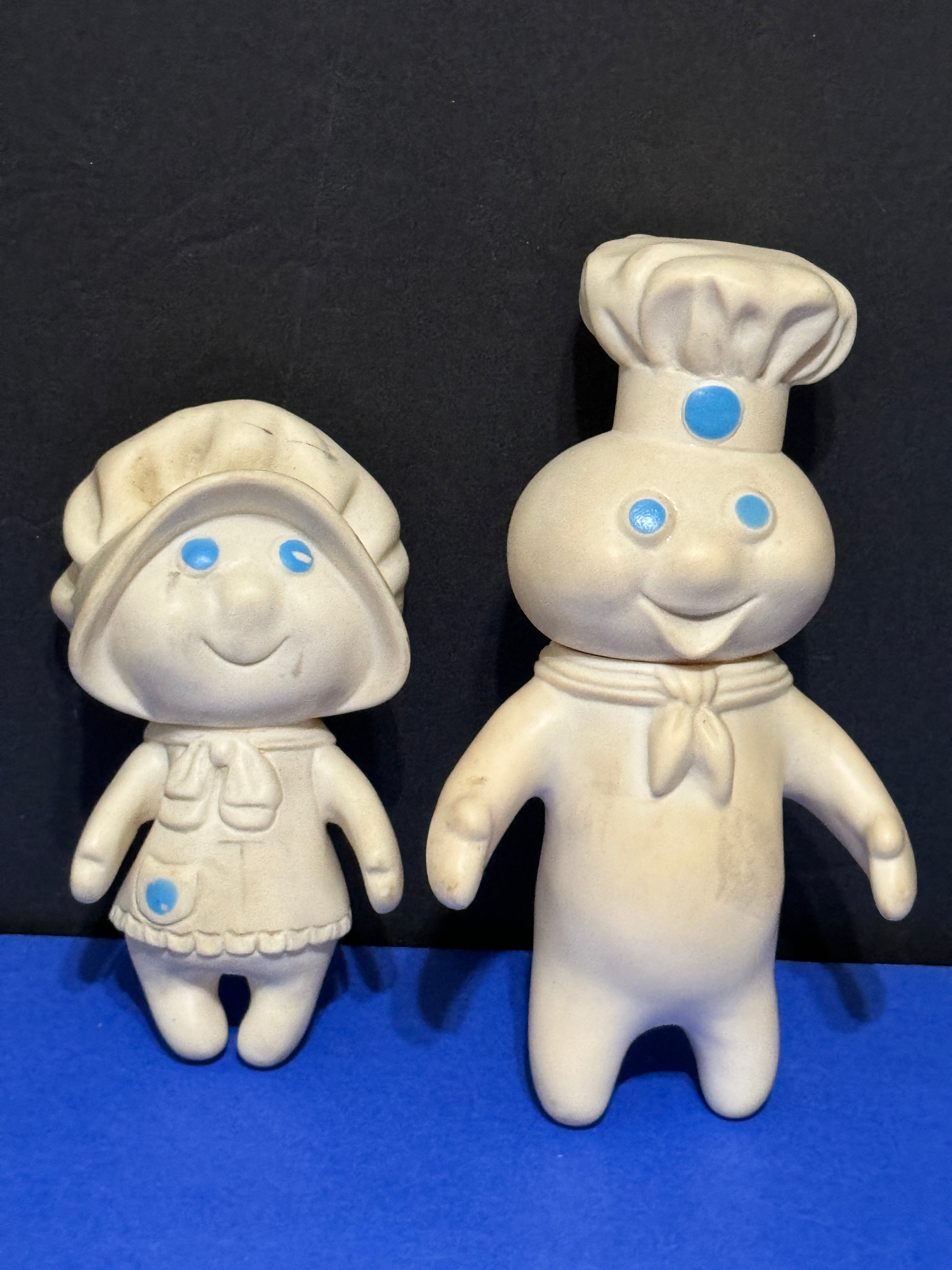 Poppie Doughgirl & 1971 Poppin Fresh Doughboy Vinyl Dolls 1972 