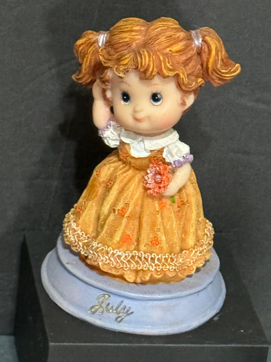 July Little Girl Statue - Vintage