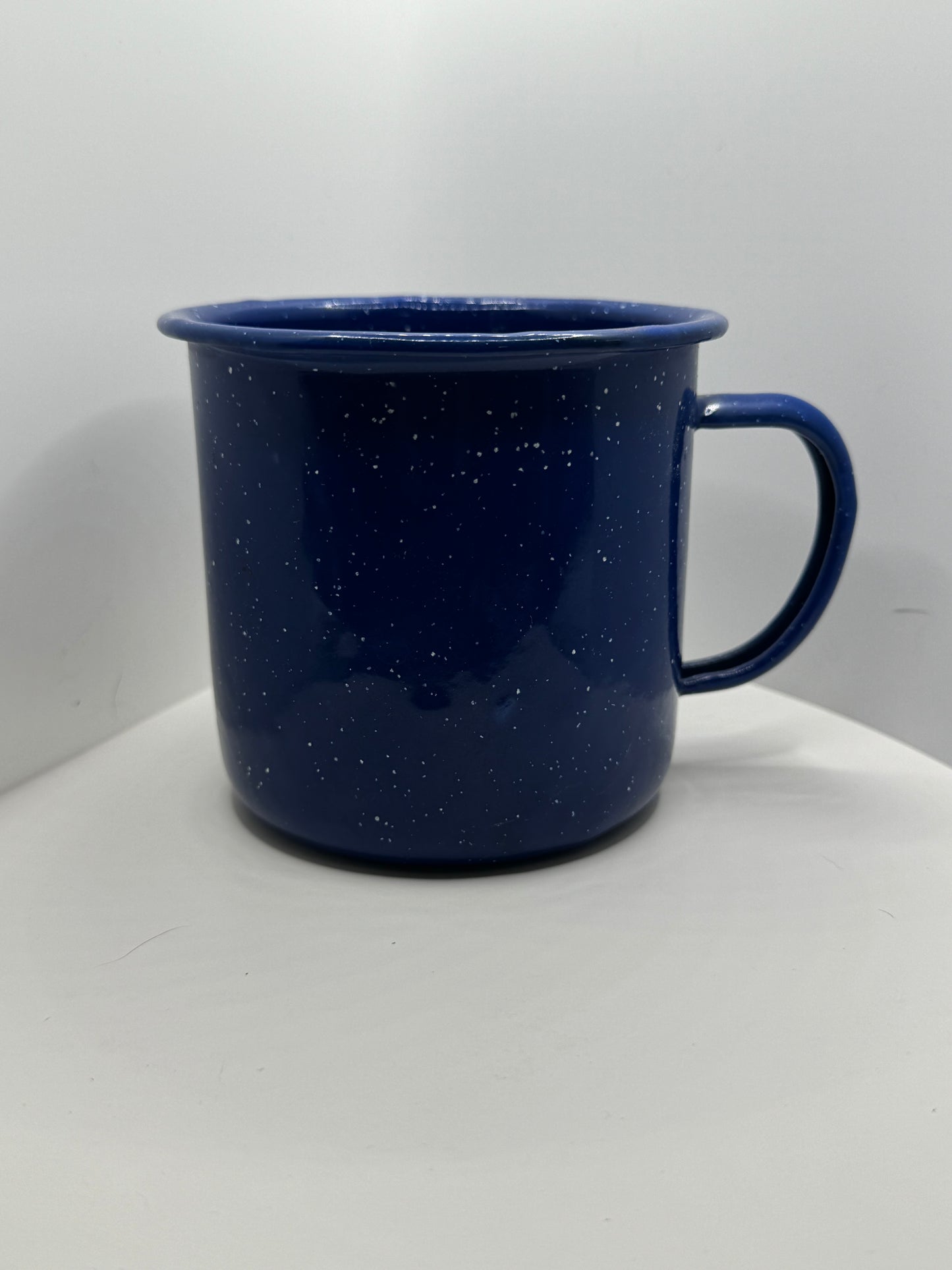 Blue Enamelware Coffee Cups Vintage