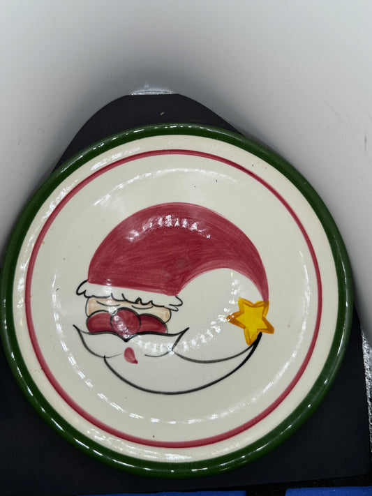 Santa Holiday Plate - Vintage