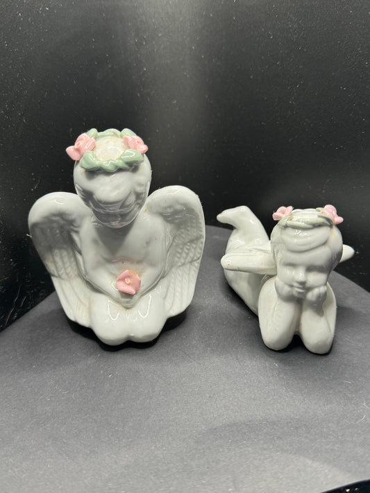 Cherub White Porcelain (set of 2) - Vintage