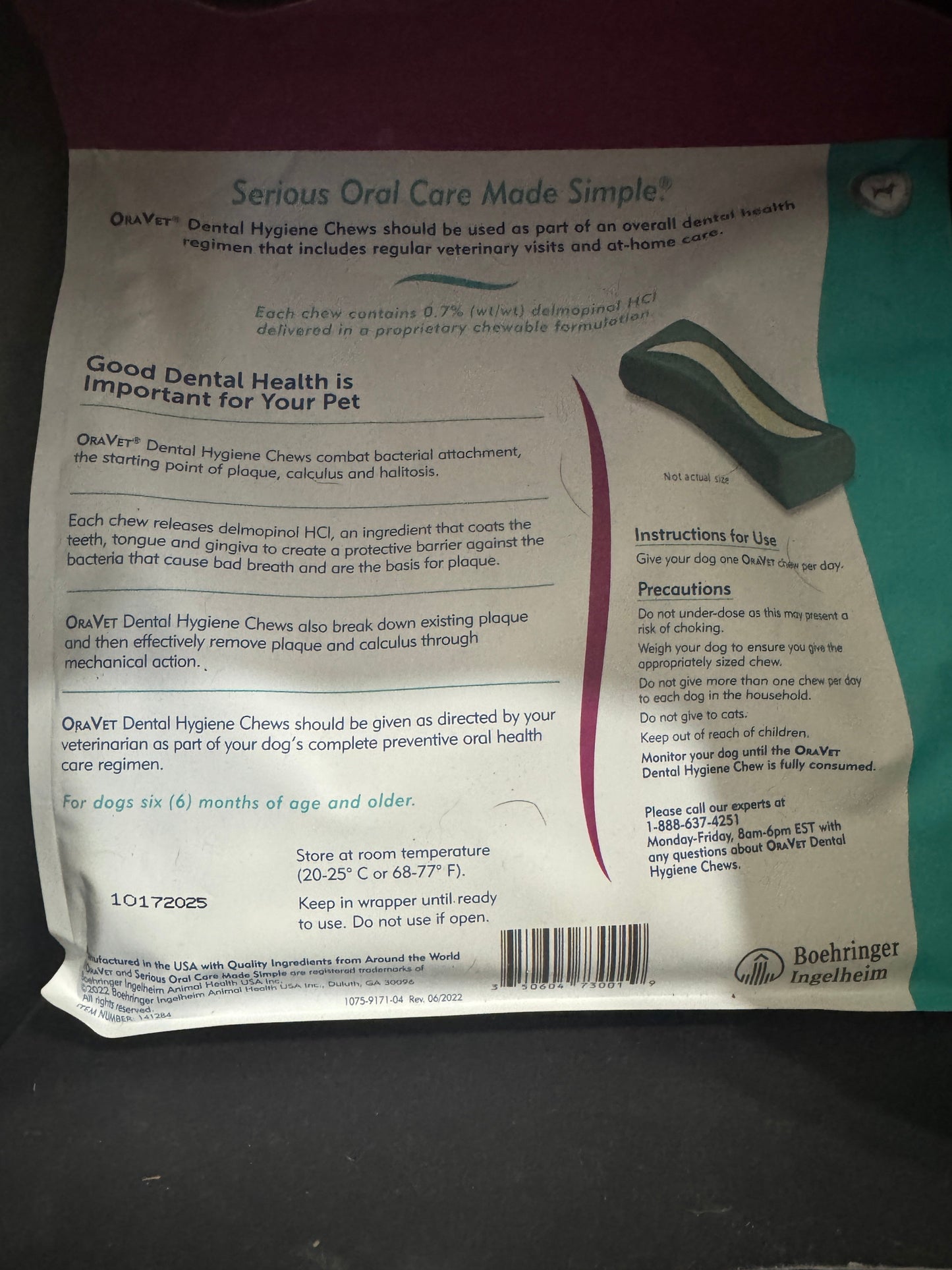 ORAVET Hygiene Dental Chews for Dogs, Large Dogs, Over 50 lb, 30 count