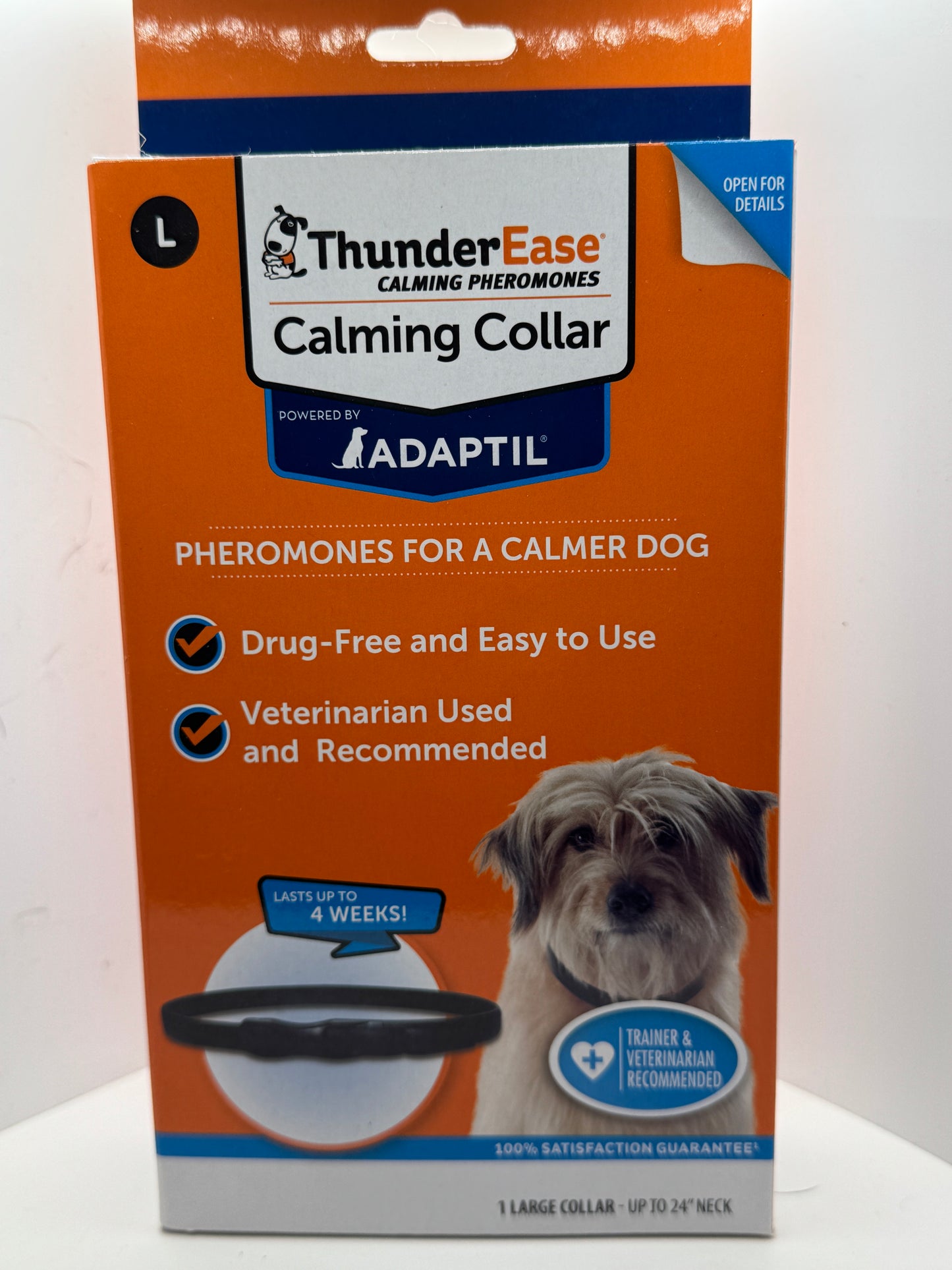 ThunderEase Calming Collar for Dogs Large, Black