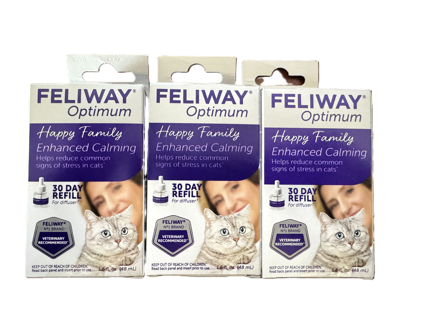 Feliway Optimum Enhanced Calming 30 day refill 1/pack of 3