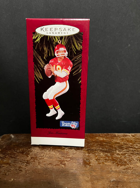 Joe Montana Kansas City Chiefs Keepsake Ornament NIB 1995