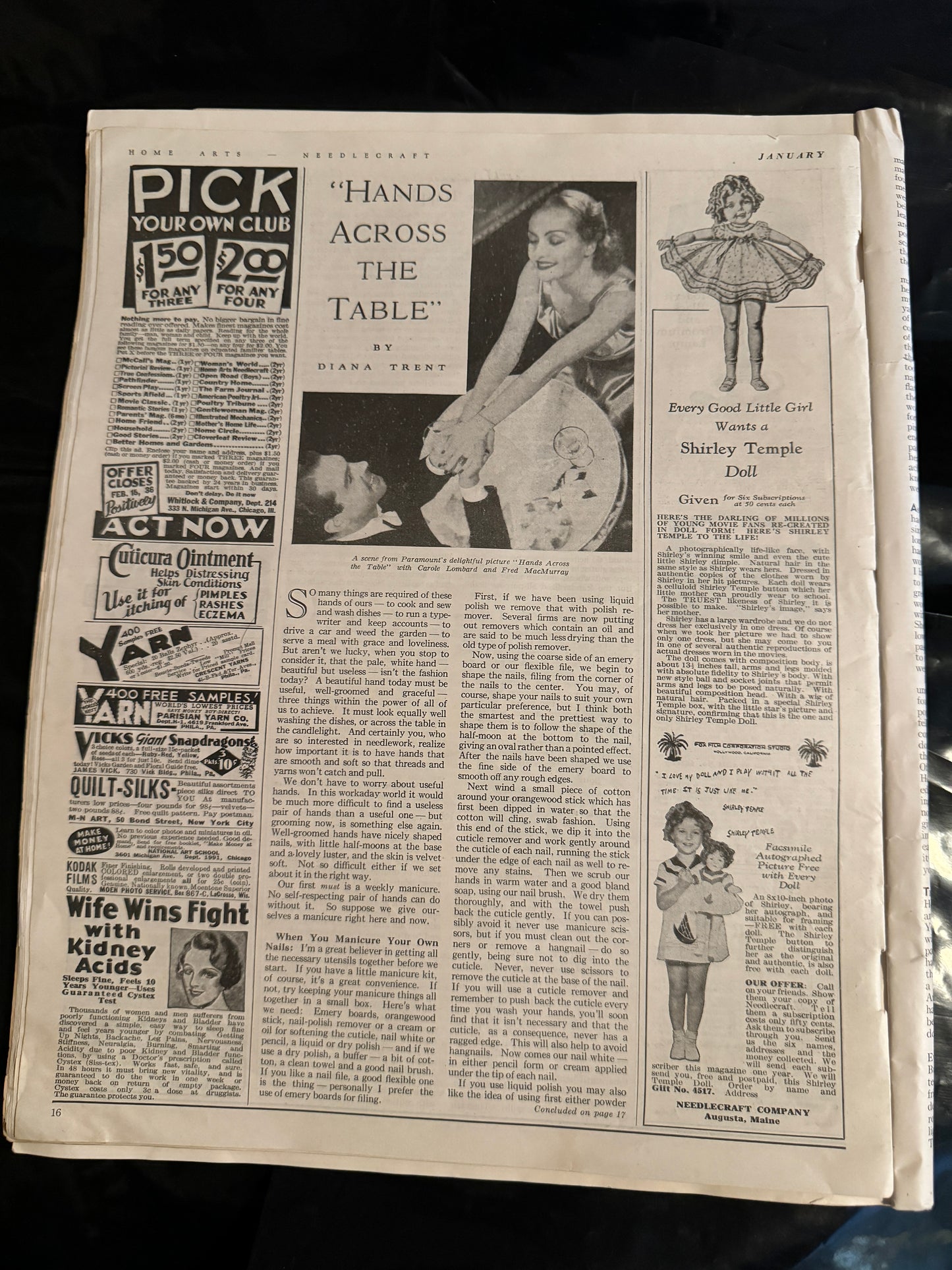 Parents' Magazine April 1940 - Shirley Temple Ad The Blue Bird