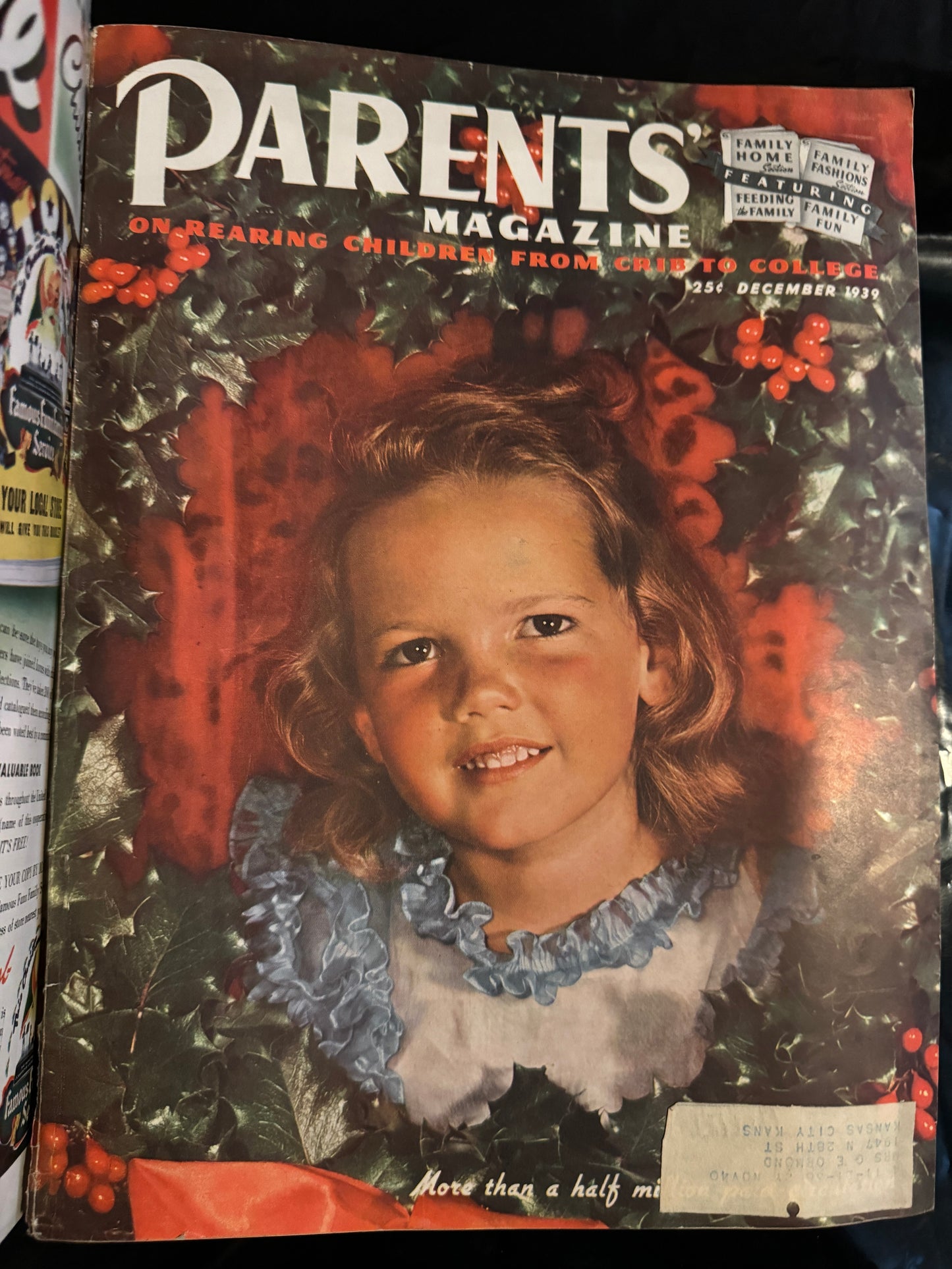 Parents' Magazine December 1939 - Shirley Temple Advertisement