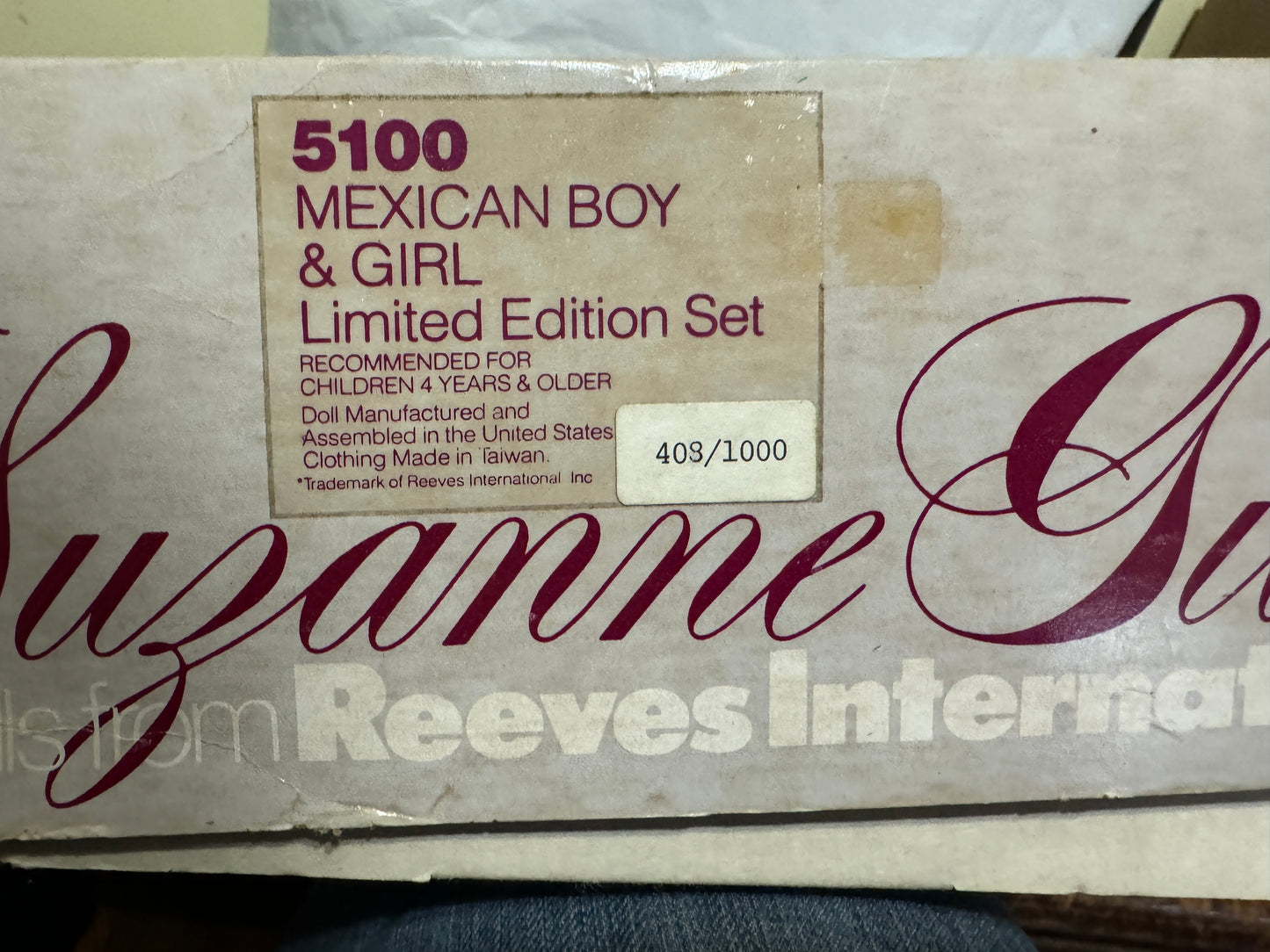 Suzanne Gibson Reeves International Mexican Boy & Girl Limited Edition  408/1000