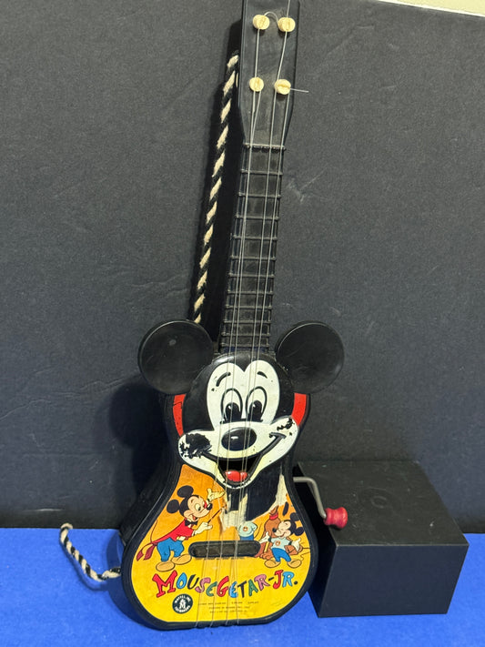 Mickey Mouse Guitar Music Box Mousegetar Jr. Mattel 1955 - Vintage