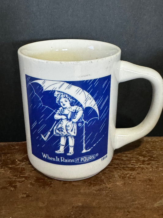 Morton Salt Company Mug "When it Rains it Pours" 1914 Vintage