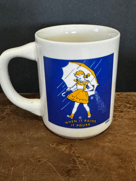 Morton Salt Company Mug "When it Rains it Pours" 1956 Vintage