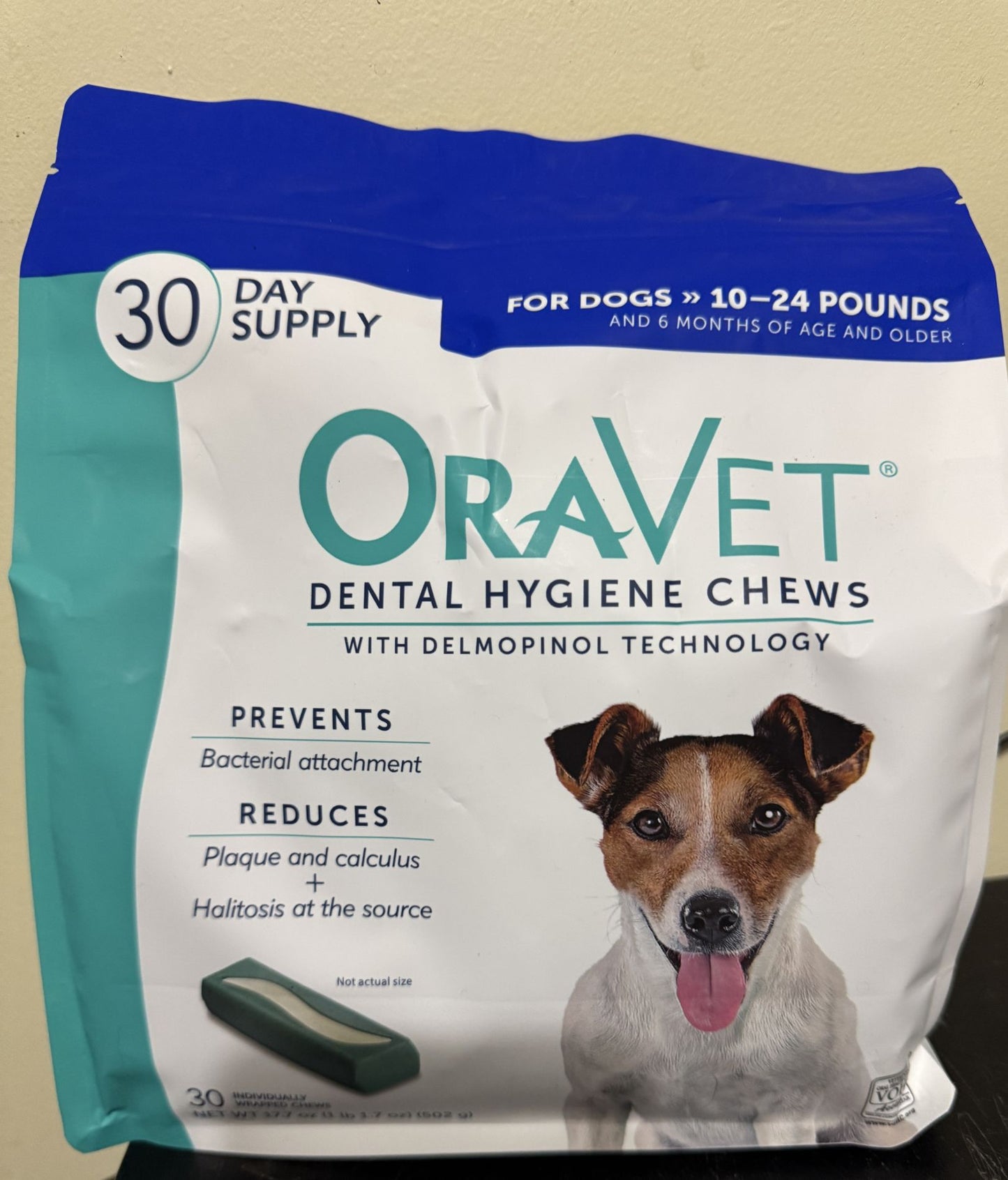 ORAVET Hygiene Dental Chews for Dogs, Small Dogs, (10-24 lbs), 30 count