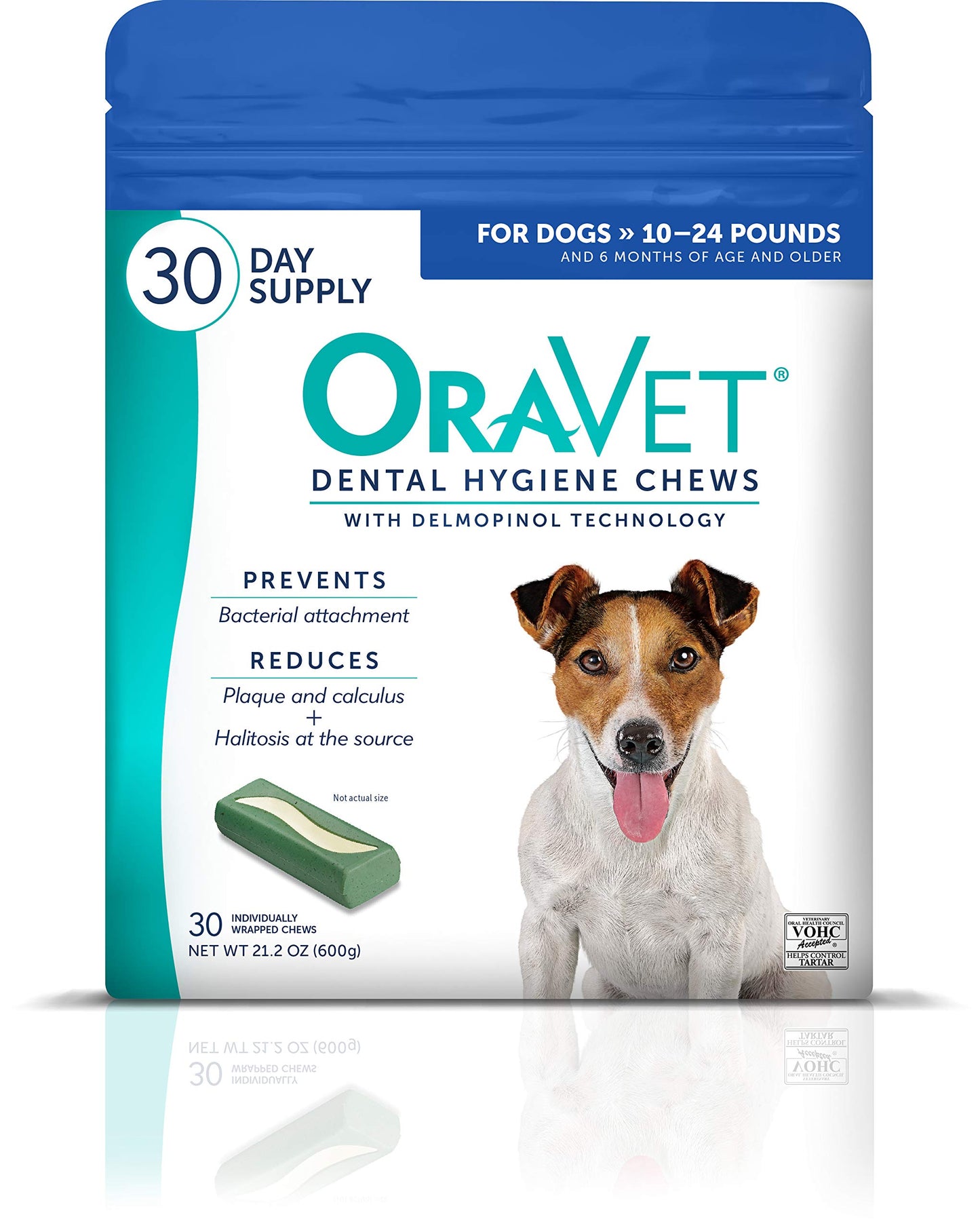 ORAVET Hygiene Dental Chews for Dogs, Small Dogs, (10-24 lbs), 30 count