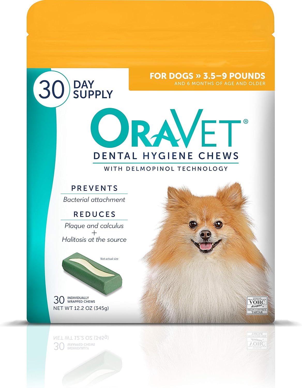 ORAVET Hygiene Dental Chews for Dogs, XSmall Dogs, (3.5-9 lbs), 30 count