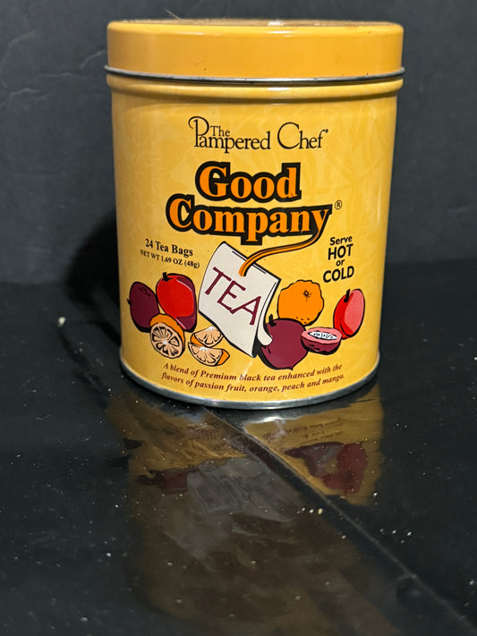 Pampered Chef Good Company Tea Tin Vintage