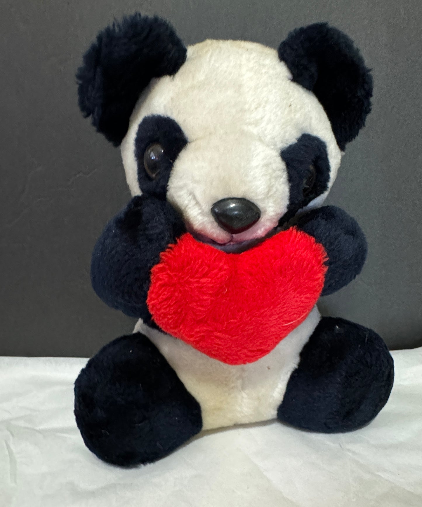 Panda with Heart 10" Ace Novelty Stuffed Animal - VINTAGE