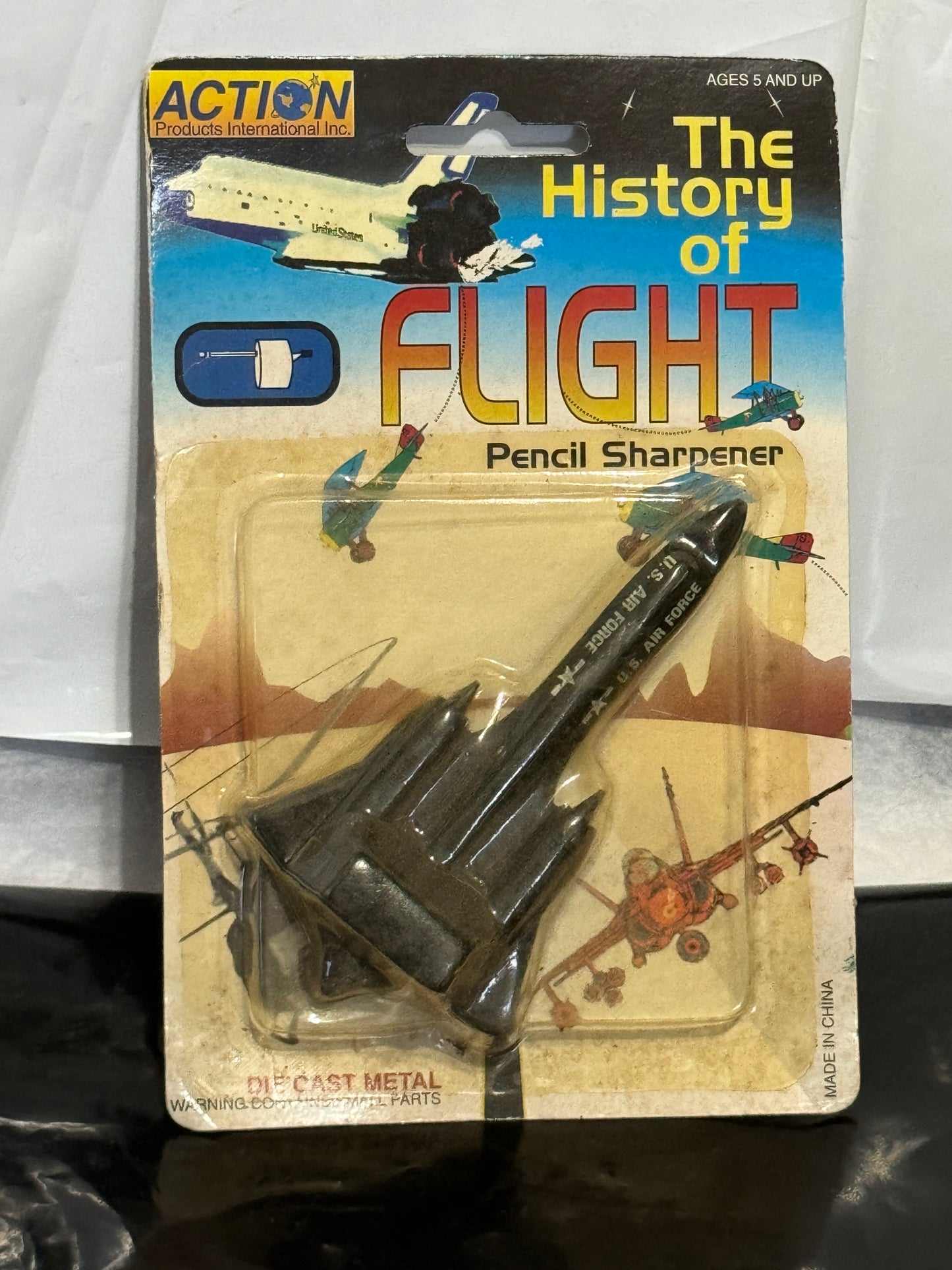 Action The History Of Flight Pencil Sharpener SR-71 Blackbird NEW - Vintage