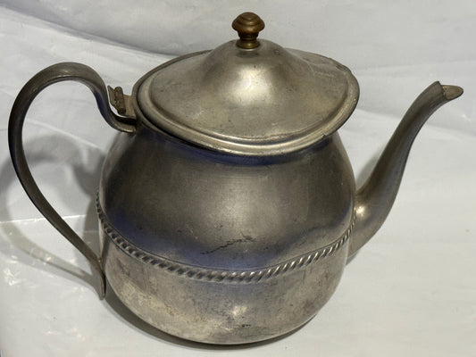 Antique Pewter Teapot - Vintage