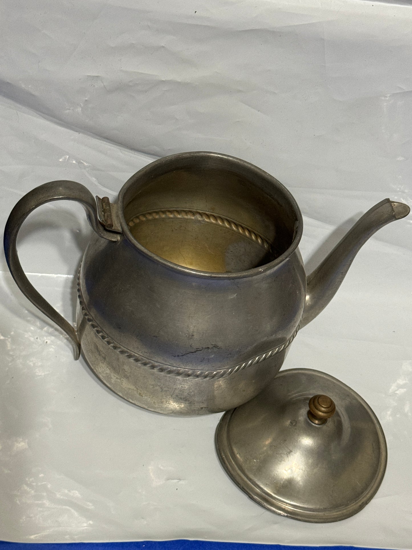 Antique Pewter Teapot - Vintage