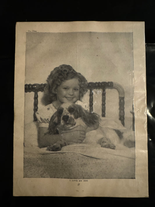 Shirley Temple with Spaniel "I Love My Dog" #27