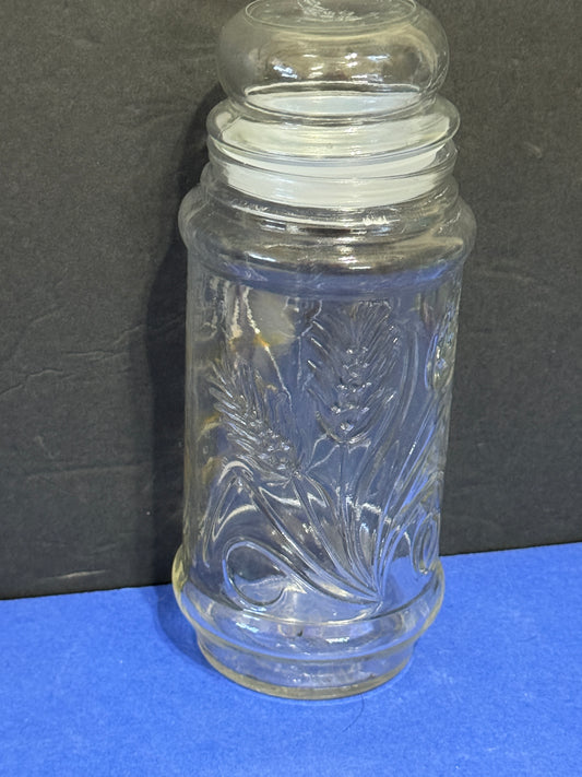 Planters Peanuts 1982 Glass Canister with lid - Vintage