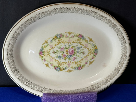 Floral Platter - Edwin M. Knowles China 41-11 - Vintage