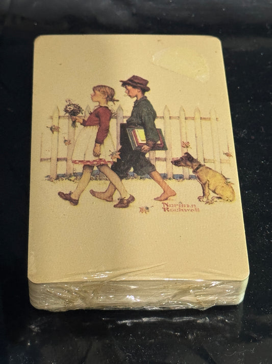 Trump Casino Norman Rockwell Kids Walking Playing Cards - Sealed VINTAGE