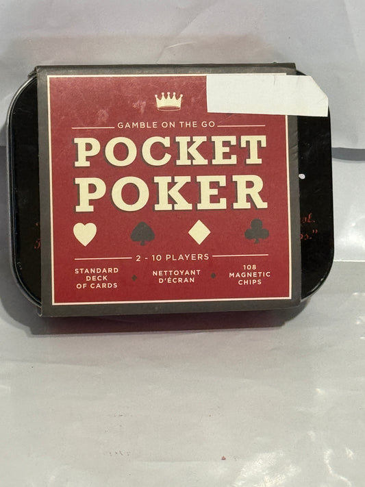 Pocket Poker Card & Magnetic Chips Set NEW