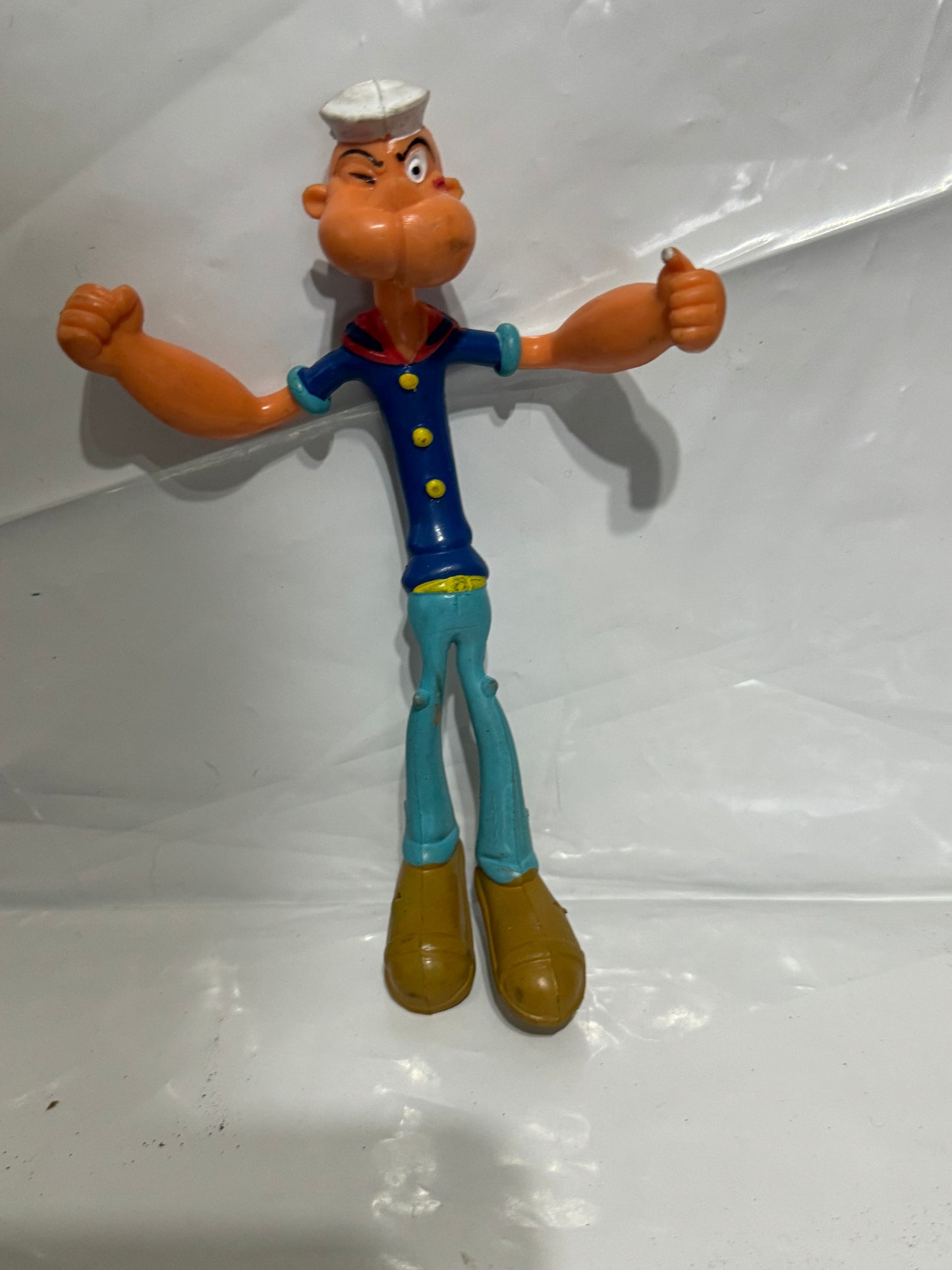 Popeye Vintage Bendable Figure Made in Hong Kong 6" Posable VINTAGE