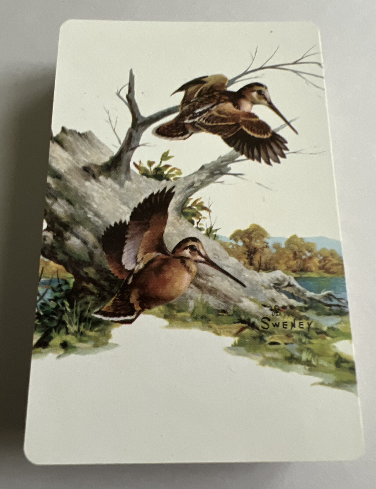 Brown & Bigelow Sandpiper Bird Playing Cards - Vintage