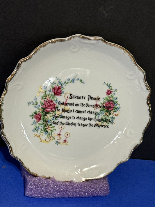 Souvenir Plate with the Serenity Prayer - Vintage Collectible