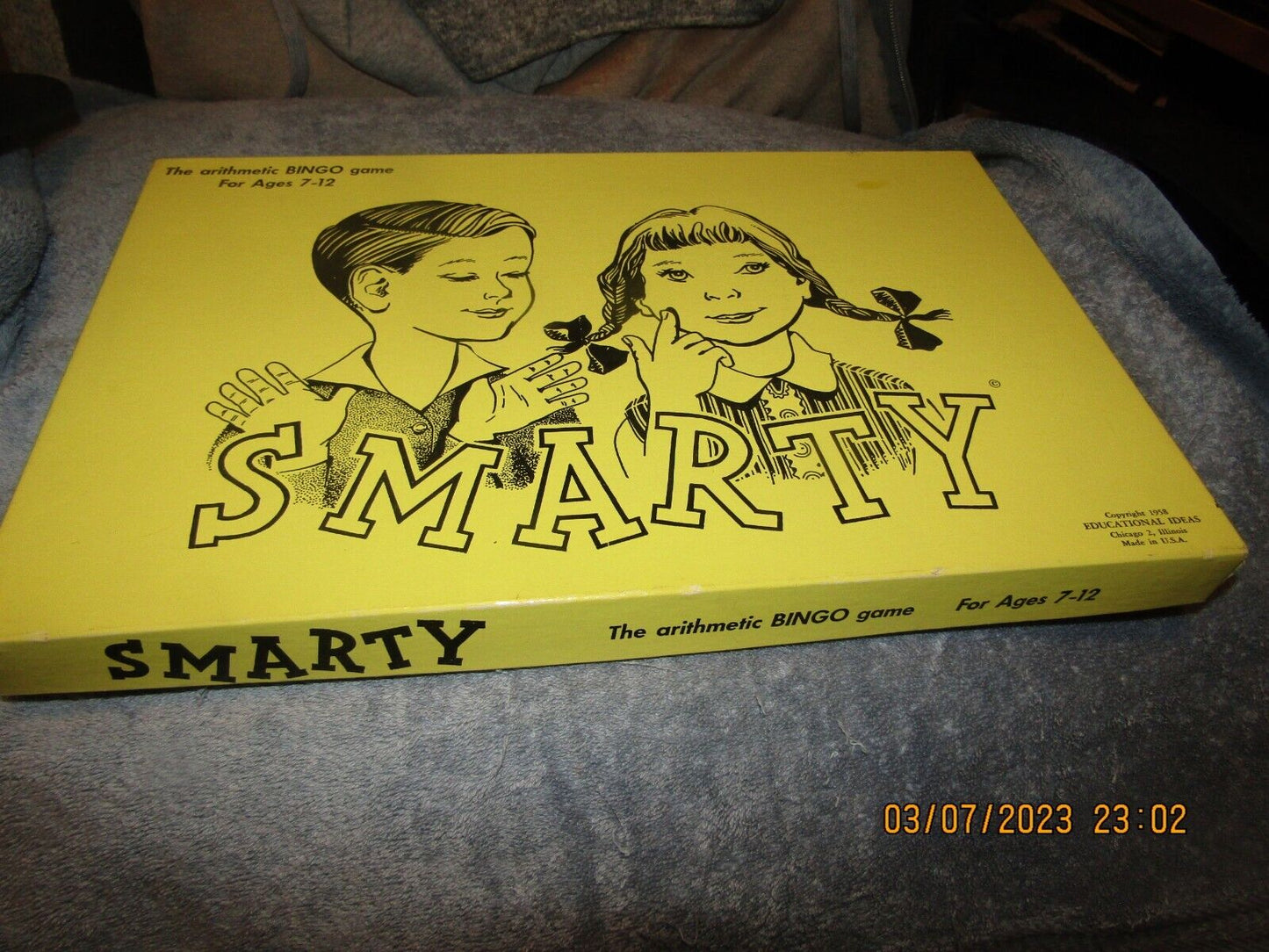 Smarty Arithmetic Bingo Vintage Game 1958