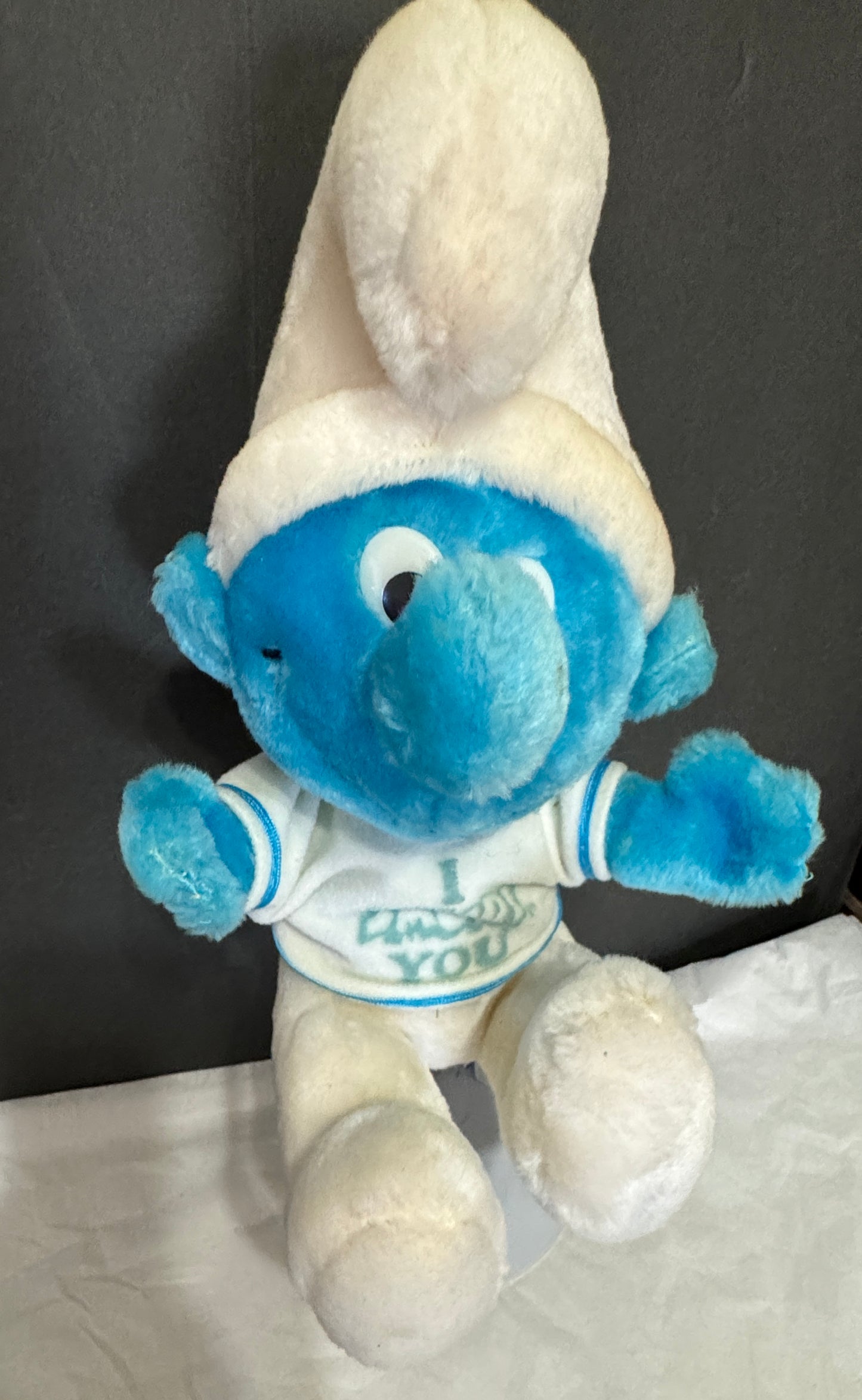 Smurf Plush Peyo - with I Smurf You Shirt Vintage 1979