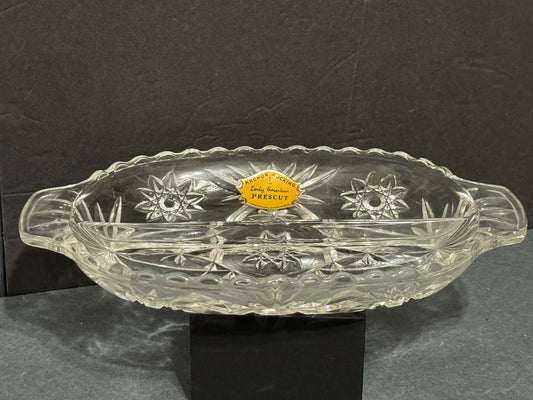 Star of David Relish Dish Anchor Hocking - Vintage