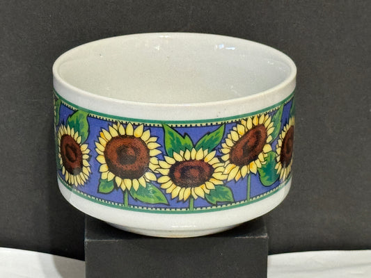 Sunflower Ceramic Bowl - Hand painted - VINTAGE