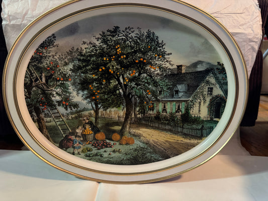 American Homestead - Spring 1869 Sunshine Oval Tin Vintage NEW