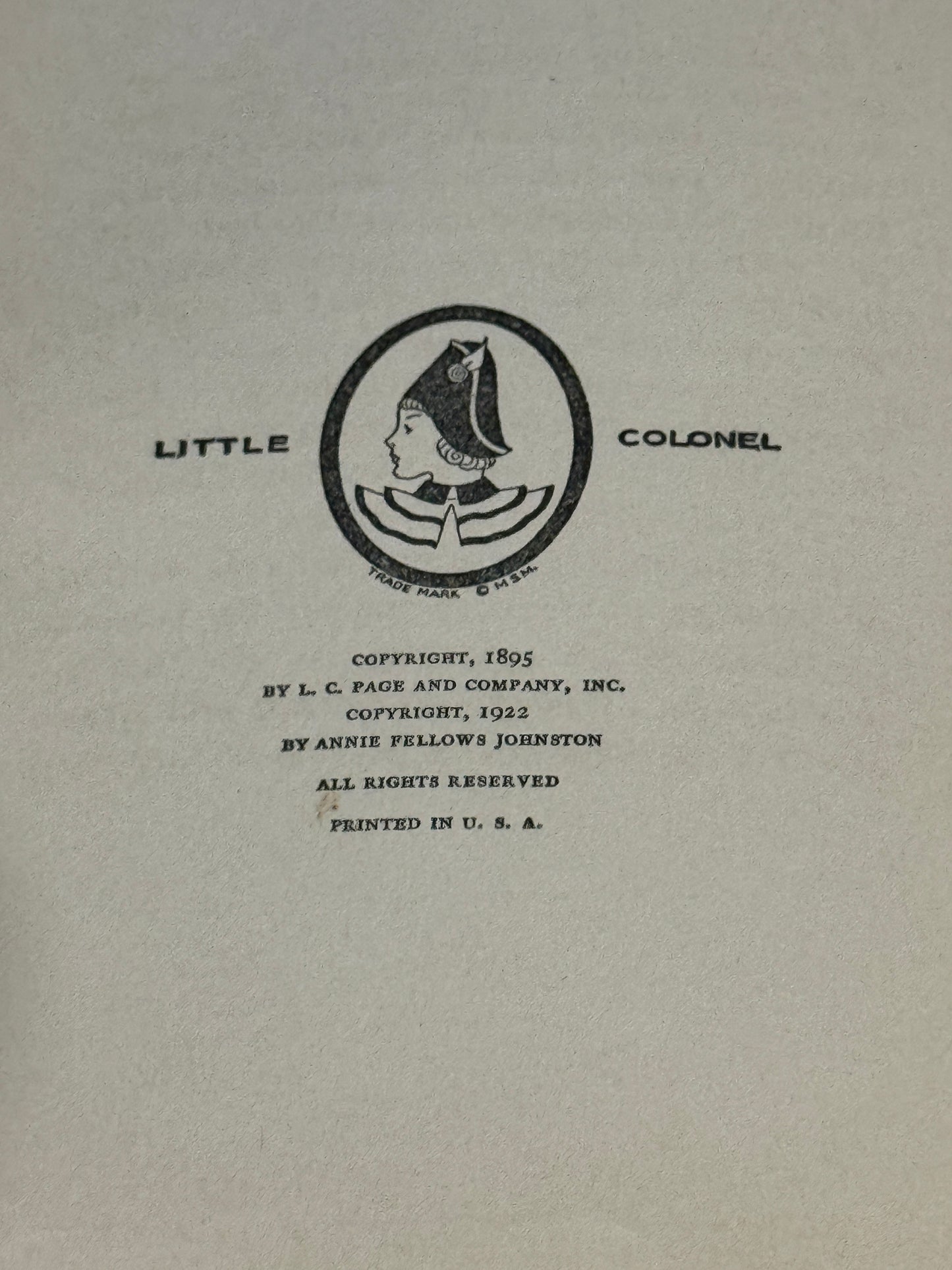 The Little Colonel Shirley Temple Edition - 1922 - Hardback