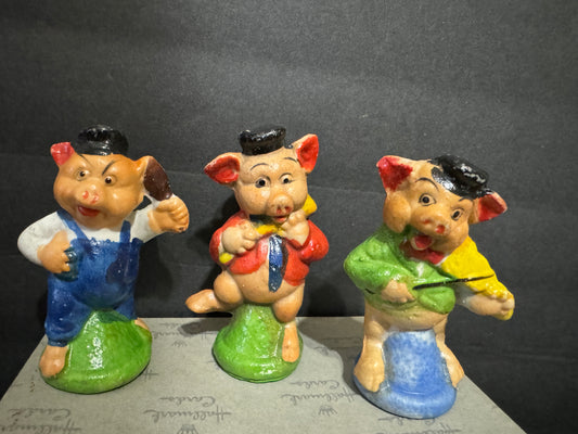 Three Little Pigs Vintage Japan Ceramic